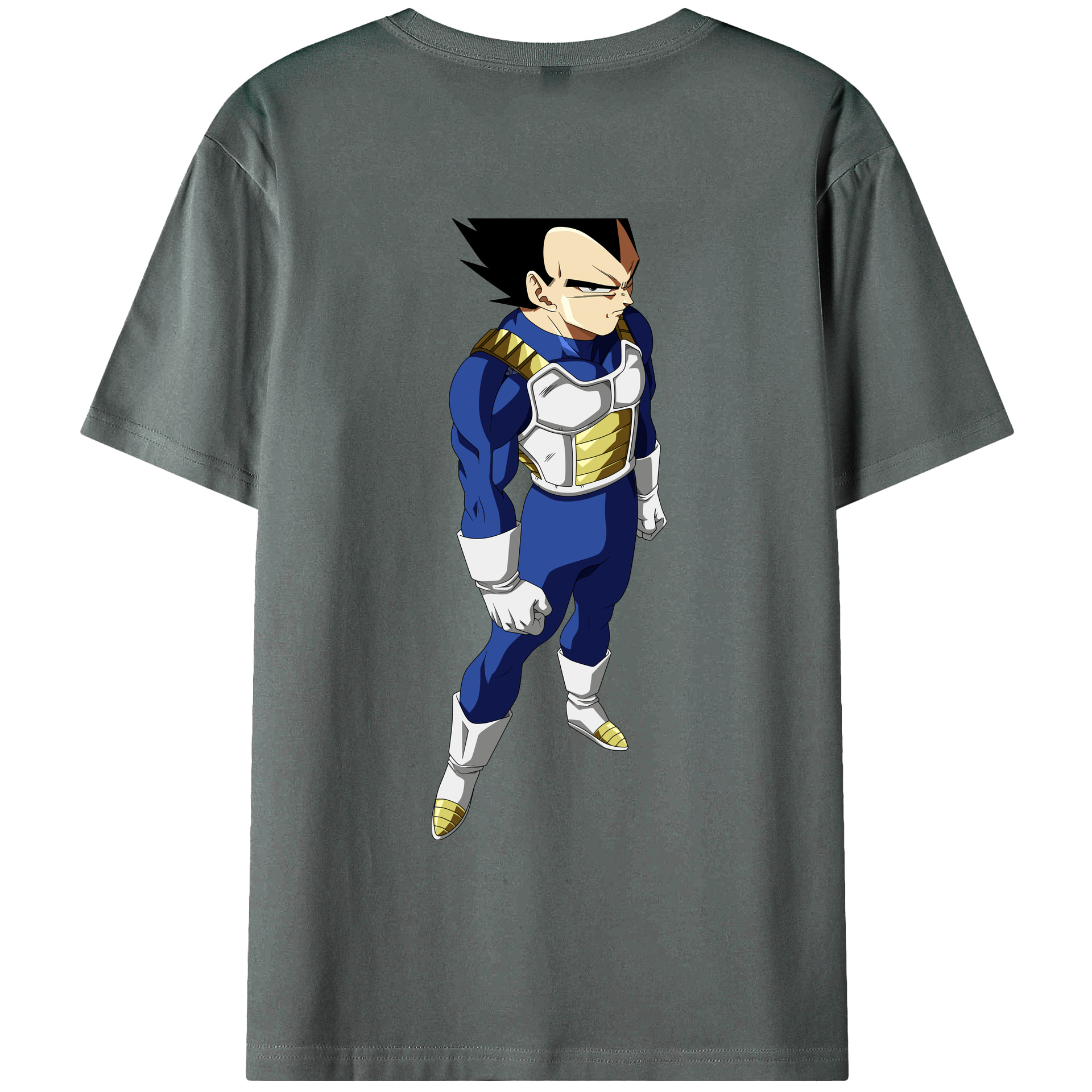 （画像用） ドラゴンボール ベジータ四世（Bejīta Yonsei）DRAGON BALL Vegeta IV 綿100％ メンズ半袖Tシャツ（バックプリント） 通気性